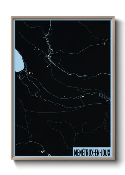 Une affiche de carte sur Menétrux-en-Joux