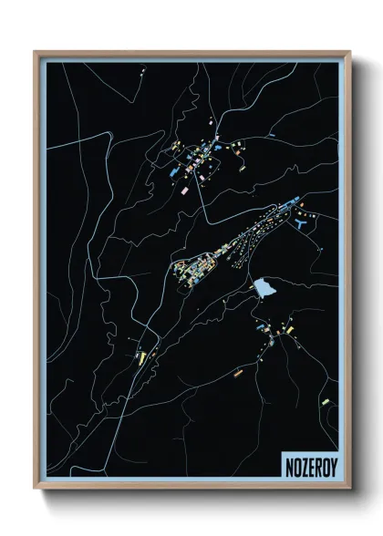 Une affiche de carte sur Nozeroy