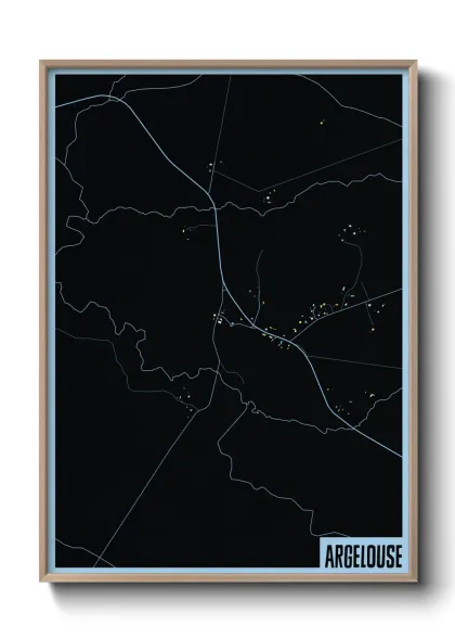 Une affiche de carte sur Argelouse