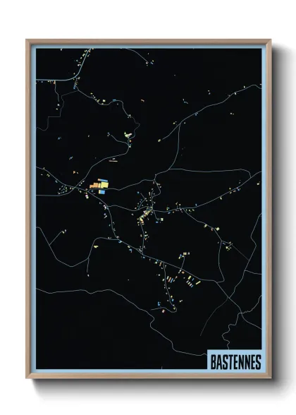 Une affiche de carte sur Bastennes