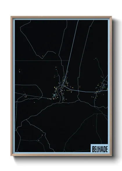 Une affiche de carte sur Belhade