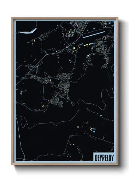 Une affiche de carte sur Oeyreluy