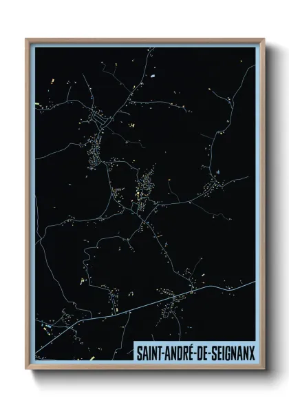 Une affiche de carte sur Saint-André-de-Seignanx