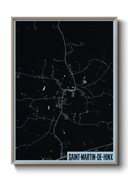 Une affiche de carte sur Saint-Martin-de-Hinx