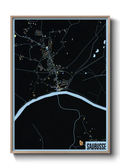 Une affiche de carte sur Saubusse