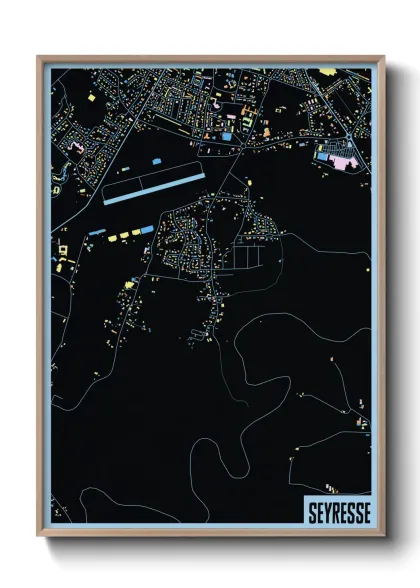 Une affiche de carte sur Seyresse