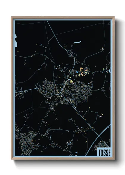 Une affiche de carte sur Tosse