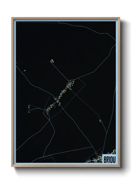 Une affiche de carte sur Briou