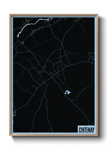 Une affiche de carte sur Chitenay