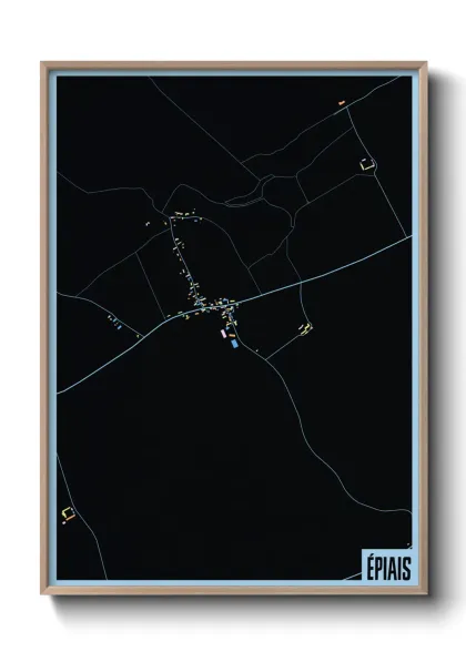 Une affiche de carte sur Épiais