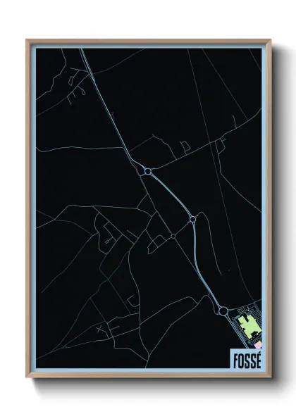 Une affiche de carte sur Fossé