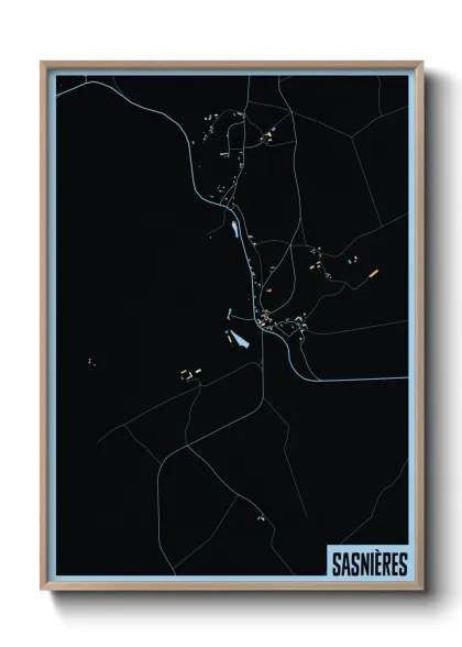 Une affiche de carte sur Sasnières