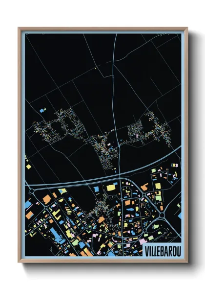 Une affiche de carte sur Villebarou