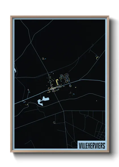 Une affiche de carte sur Villeherviers