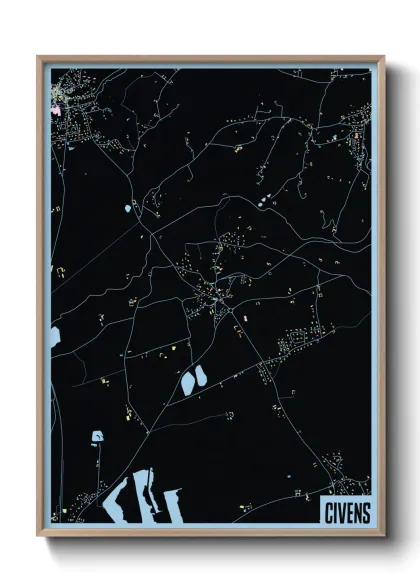 Une affiche de carte sur Civens