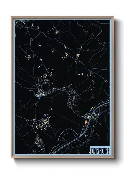 Une affiche de carte sur Dargoire