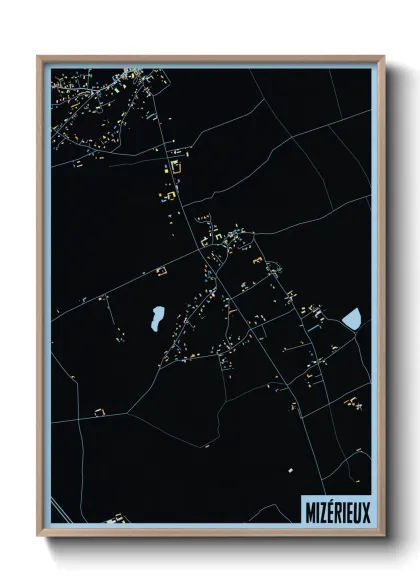 Une affiche de carte sur Mizérieux