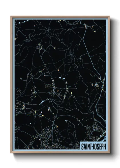 Une affiche de carte sur Saint-Joseph