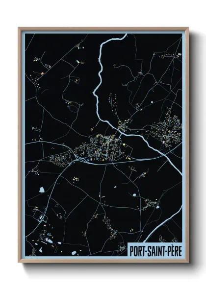 Une affiche de carte sur Port-Saint-Père