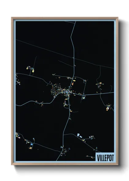 Une affiche de carte sur Villepot