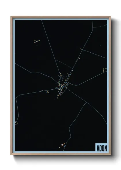 Une affiche de carte sur Adon