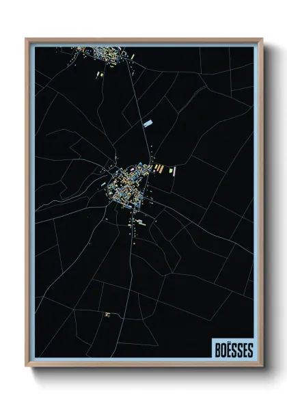 Une affiche de carte sur Boësses