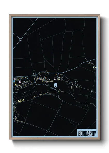 Une affiche de carte sur Bondaroy