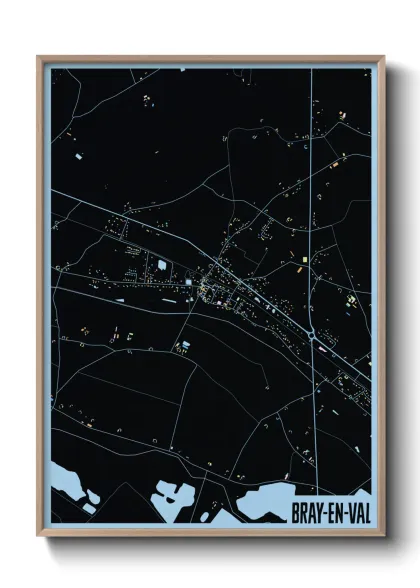 Une affiche de carte sur Bray-en-Val