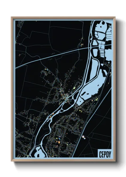 Une affiche de carte sur Cepoy