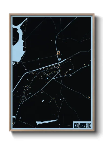 Une affiche de carte sur Combreux