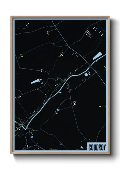 Une affiche de carte sur Coudroy
