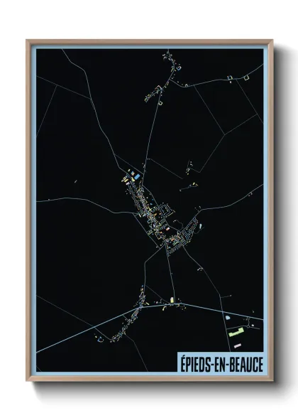 Une affiche de carte sur Épieds-en-Beauce