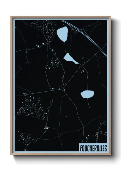 Une affiche de carte sur Foucherolles