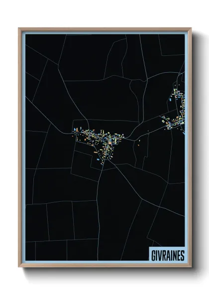 Une affiche de carte sur Givraines