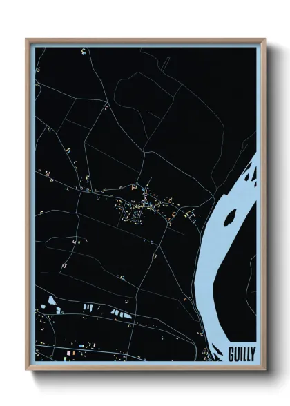 Une affiche de carte sur Guilly