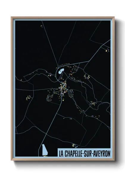 Une affiche de carte sur La Chapelle-sur-Aveyron