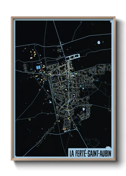 Une affiche de carte sur La Ferté-Saint-Aubin