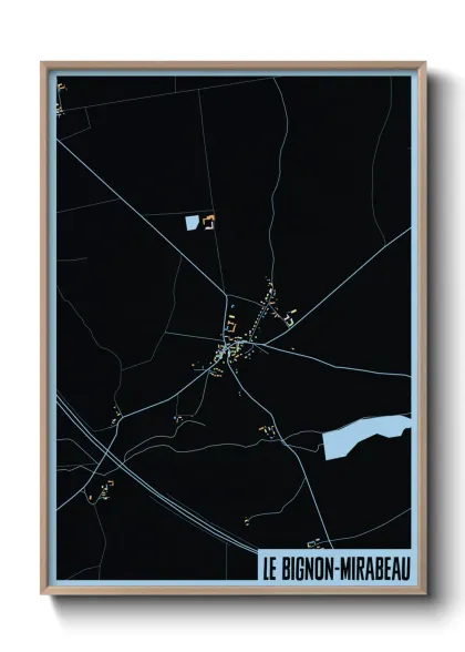 Une affiche de carte sur Le Bignon-Mirabeau