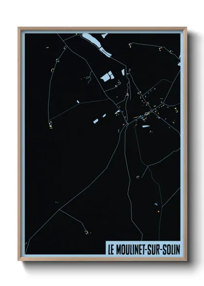 Une affiche de carte sur Le Moulinet-sur-Solin