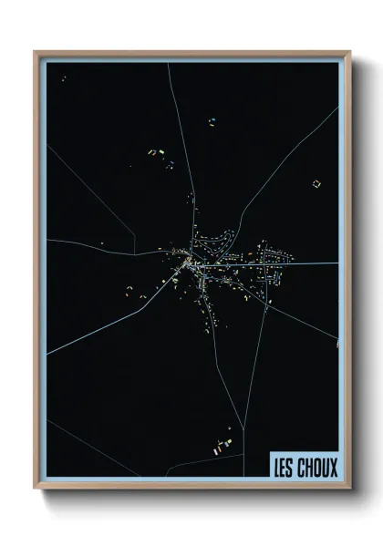 Une affiche de carte sur Les Choux