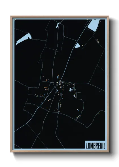 Une affiche de carte sur Lombreuil