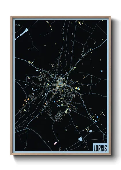 Une affiche de carte sur Lorris