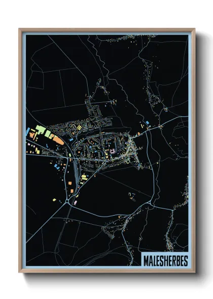 Une affiche de carte sur Malesherbes