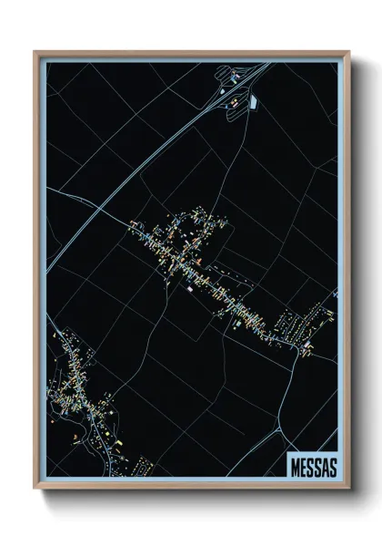 Une affiche de carte sur Messas