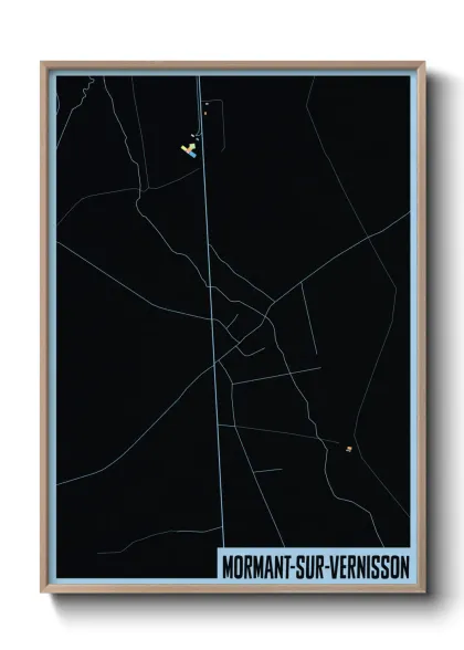 Une affiche de carte sur Mormant-sur-Vernisson
