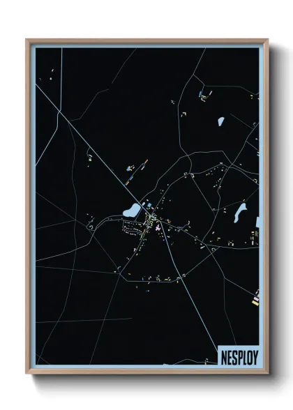 Une affiche de carte sur Nesploy