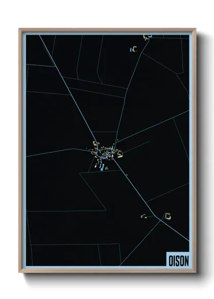 Une affiche de carte sur Oison