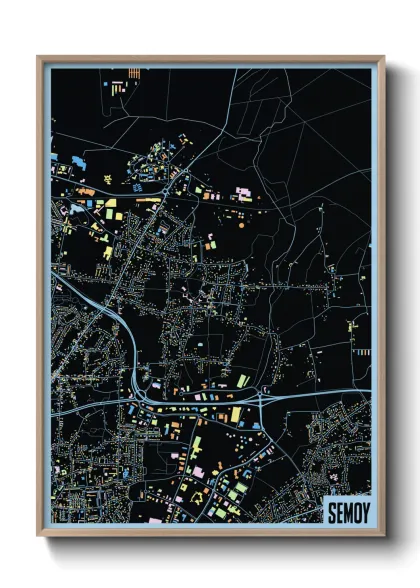 Une affiche de carte sur Semoy