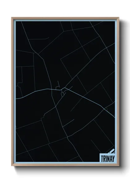 Une affiche de carte sur Trinay