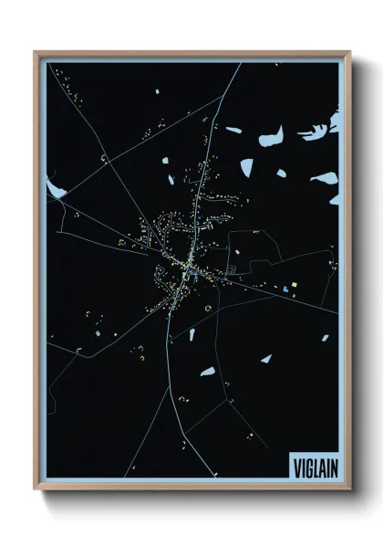 Une affiche de carte sur Viglain